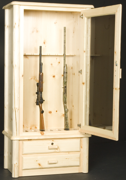 Pine Gun Cabinet In Stock 77 H X 38 W X 20 D 4 6 Weeks