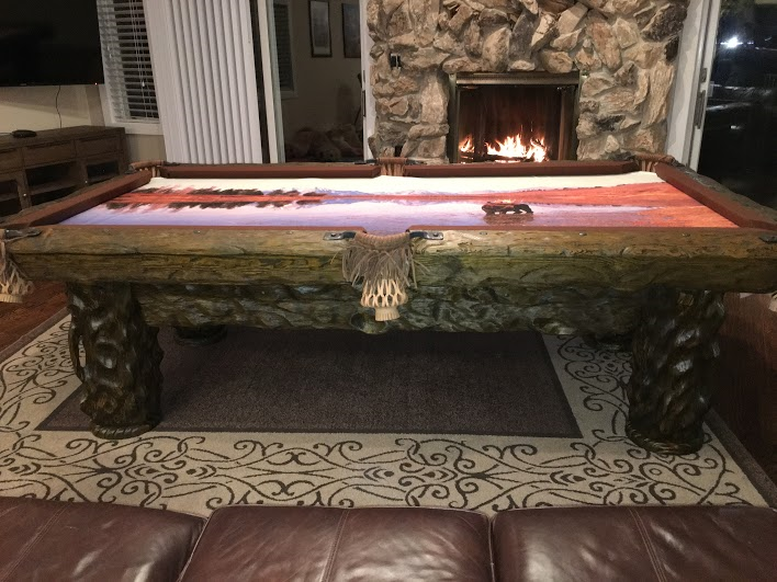 Smokey Mountains Log Pool Table