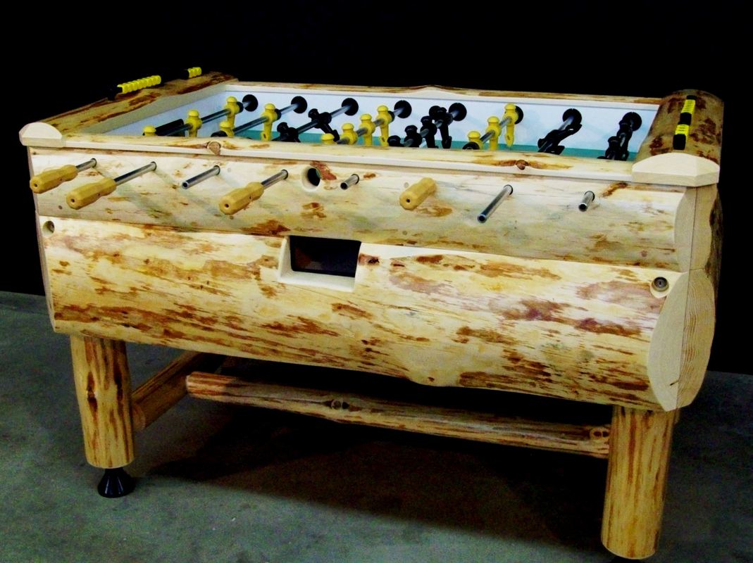 Rustic Log Foosball Soccer Table